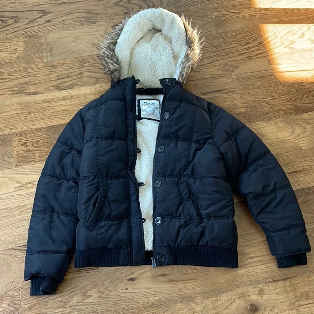 Girls Justice Fleece Winter Jacket - Picture 1 of 3
